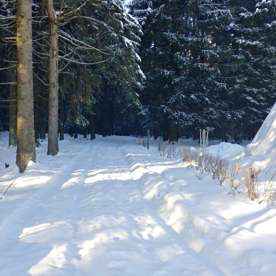 Wanderhuette Zum Bernhardsthal Villa Exterior photo